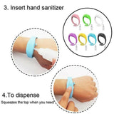 Bracelet silicone distributeur de gel pratique et facile d'utilisation
