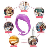 Bracelet silicone distributeur de gel pratique et facile d'utilisation