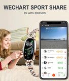 Élégante montre connectée pour femme, légère et confortable