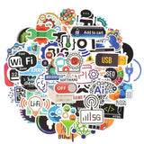 Lot de 50 autocollants décoratifs pour vos tablettes, PC, smartphones. libclic.com