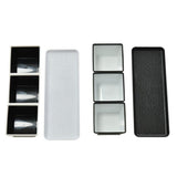 Service pour geek, trois pièces en forme touches de clavier + son plat libclic.com