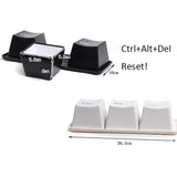 Service pour geek, trois pièces en forme touches de clavier + son plat libclic.com