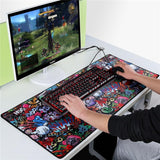 Tapis de souris Graffiti - Bureautique et Gaming - Antidérapant - XXL