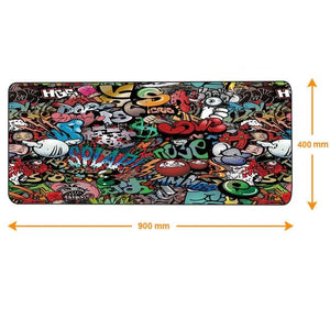 Tapis de souris Graffiti - Bureautique et Gaming - Antidérapant - XXL