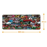 Tapis de souris Graffiti - Bureautique et Gaming - Antidérapant - XXL