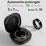 Bague connectée, avec boîtier de charge – Suivi santé et sommeil