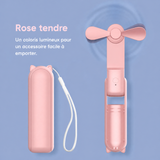 Mini ventilateur portable 2000 mAh USB rechargeable – 3 vitesses