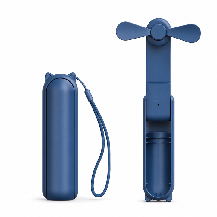 Mini ventilateur portable 2000 mAh USB rechargeable – 3 vitesses