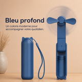 Mini ventilateur portable 2000 mAh USB rechargeable – 3 vitesses