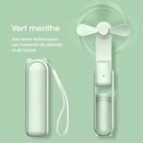 Mini ventilateur portable 2000 mAh USB rechargeable – 3 vitesses